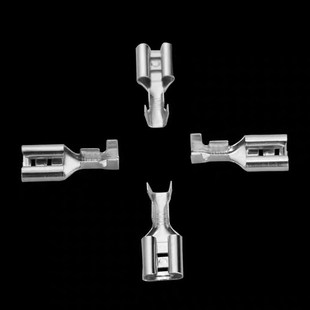 6.3插簧端子铜接插件母头插拔式 包整包 冷压接线端子0.3O5厚2000