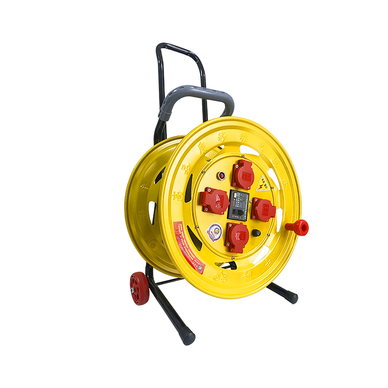 牛脾气防尘防水电缆盘卷线盘工业拖线盘轮铁加厚收线轮纯铜延长线