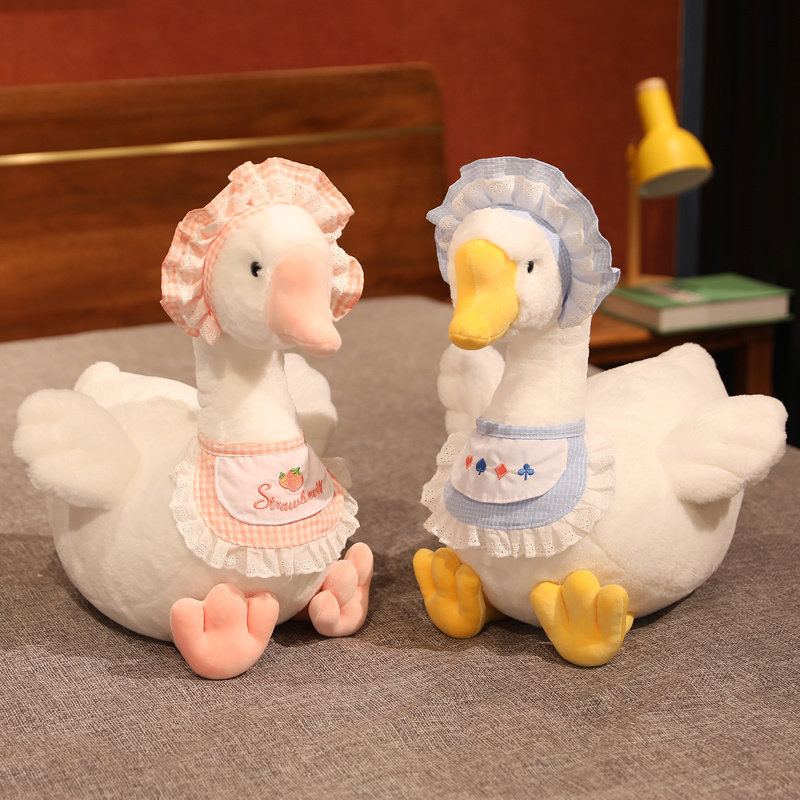 可爱小白鹅公仔玩偶装扮鹅毛绒玩具情侣一对娃娃结婚礼物儿童女孩