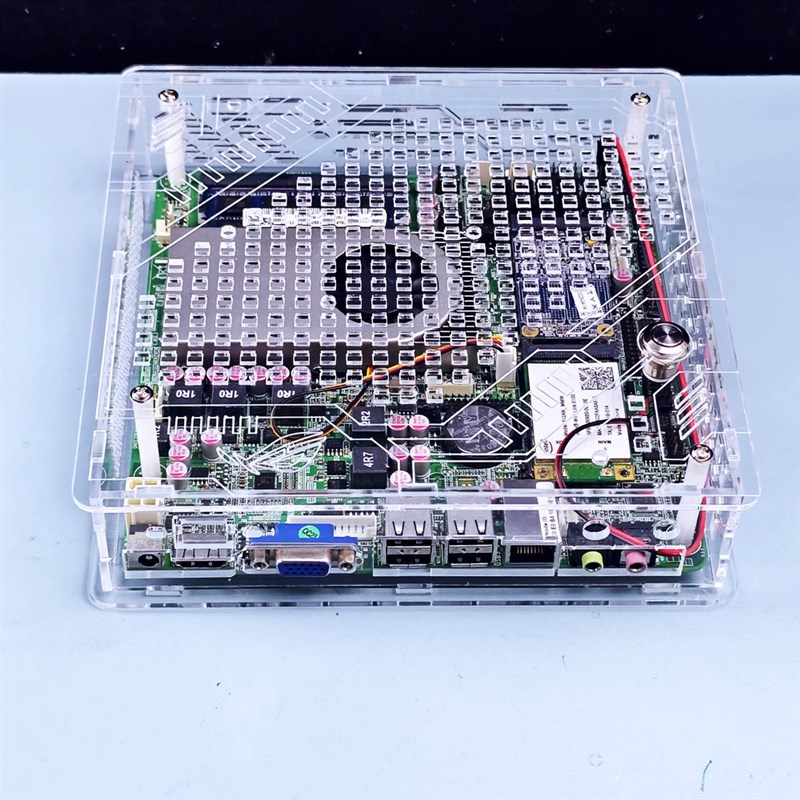 一体工控机ITX机箱 透明亚克力迷你小机箱 17*17主板改装专用定制