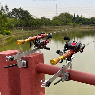 桥筏支架水滴轮筏轮不锈钢桥钓筏钓卷线器钓鱼炮台架杆船钓筏竿架