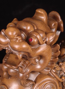 招财纳福貔貅摆件一对旺财摆设客厅办公室皮丘装饰品店铺开业礼物