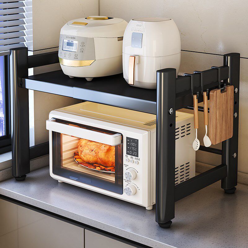 微波炉置物架厨房家用桌台面多层收纳架多功能烤箱电饭锅整理架子