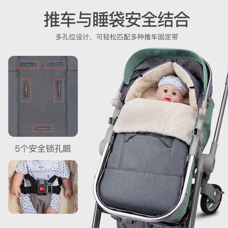 推车婴儿睡袋信封式防踢宝宝睡袋秋冬款加厚儿童推车睡袋定制加工