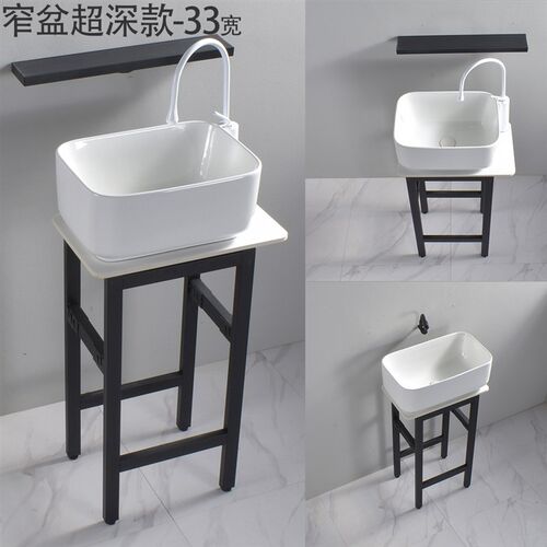 加深台上盆洗手盆阳台加高洗脸盆水池卫生N间家用陶瓷洗衣盆33