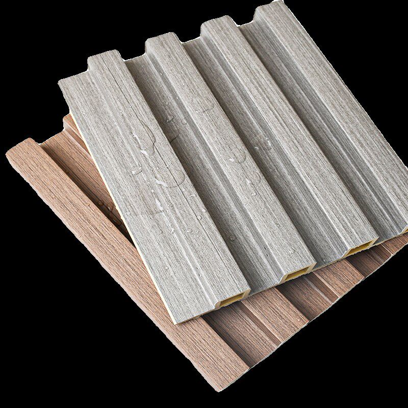 空心竹木纤维格栅板隔p删背景墙装饰生态木阳台吊顶护墙板防水防