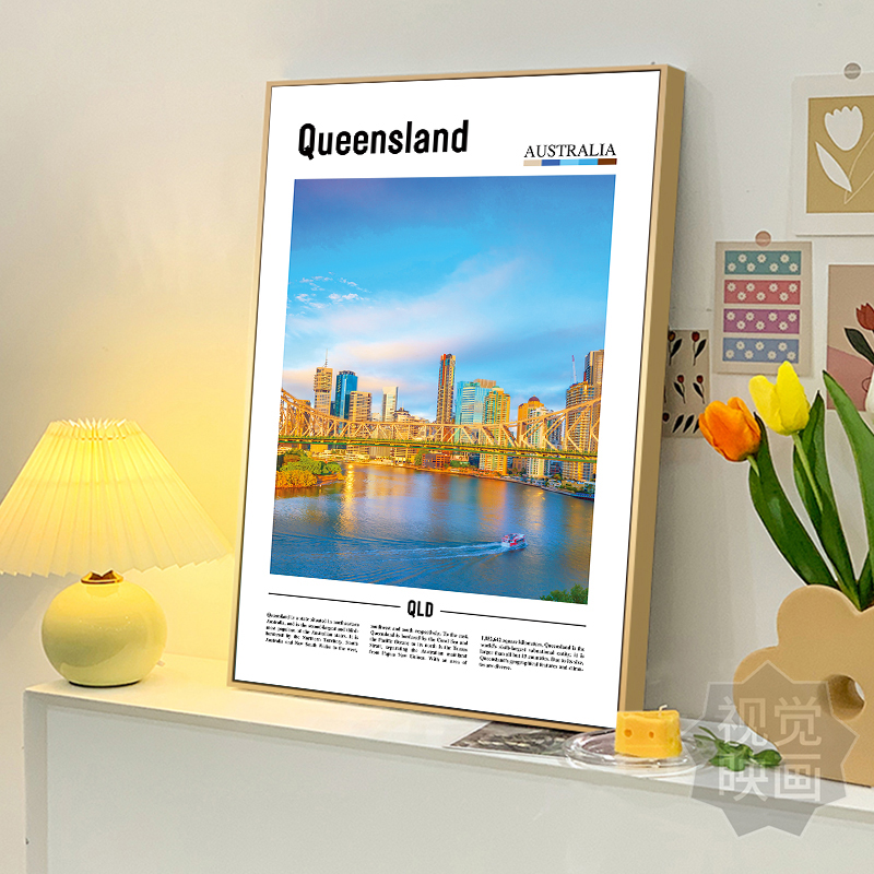 澳大利亚装饰画客厅沙发背景墙画餐厅卧室壁画悉尼墨尔本城市挂画