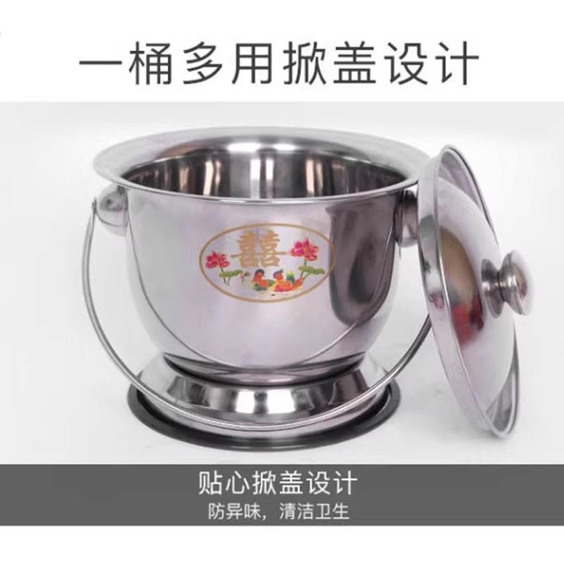 痰盂女搪瓷尿桶大人尿盆防臭家用起夜桶老人卧室尿壶成人家用耐脏