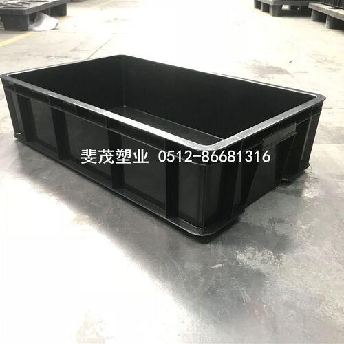周转箱防静电黑色灰k色蓝色660*400*160加厚物流箱子仓储箱汽配物