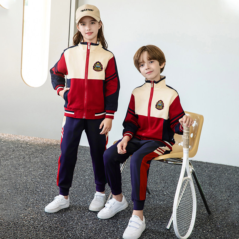 班服小学生春秋装幼儿园园服儿童棒球服校服套装运动英伦风三件套