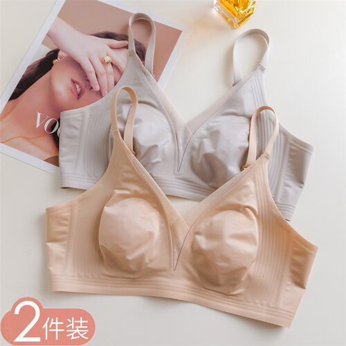 超薄款兔b耳朵内衣女大胸显小收副乳防下垂固定杯软支撑夏季文胸