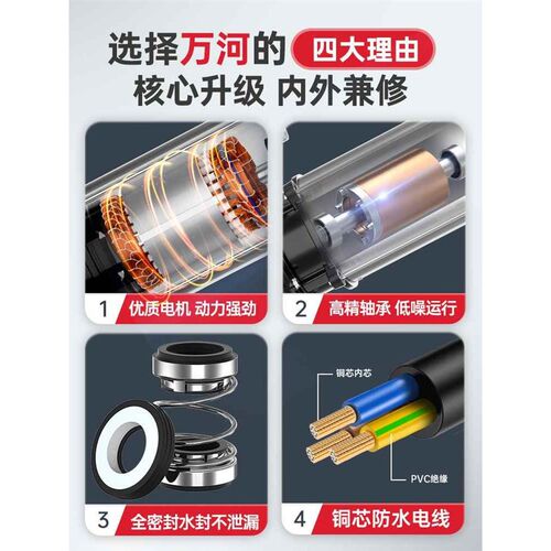 【折扣价】潜水泵220v污水泵家用抽水小型抽水机高扬程农用灌溉排