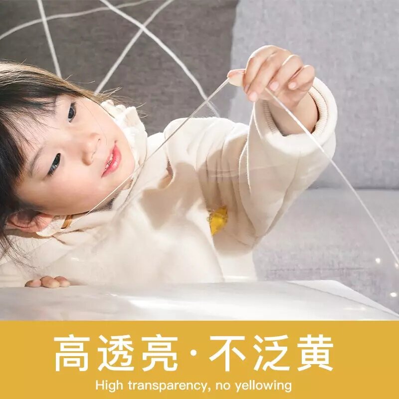 整卷PVC软玻璃桌布3米5米8米10米环保无味防水防烫防油水晶版