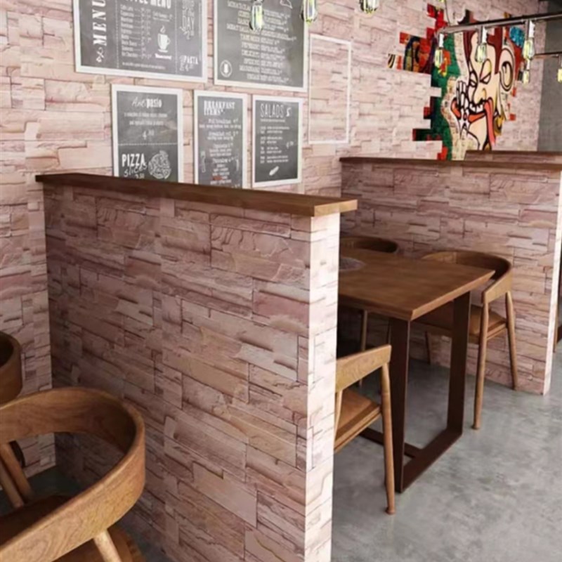 砖纹壁纸厚自粘砖块墙贴仿砖壁纸中式饭厅服装店饭店墙裙壁纸防水