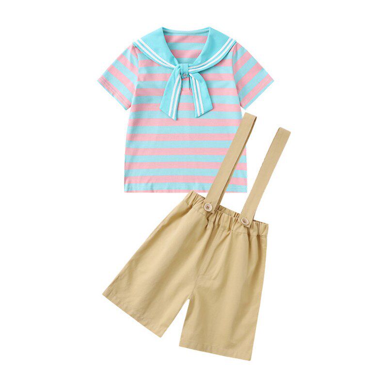 幼儿园园服水手服六一表演舞蹈服背带裤小学生班服校服毕业拍照服