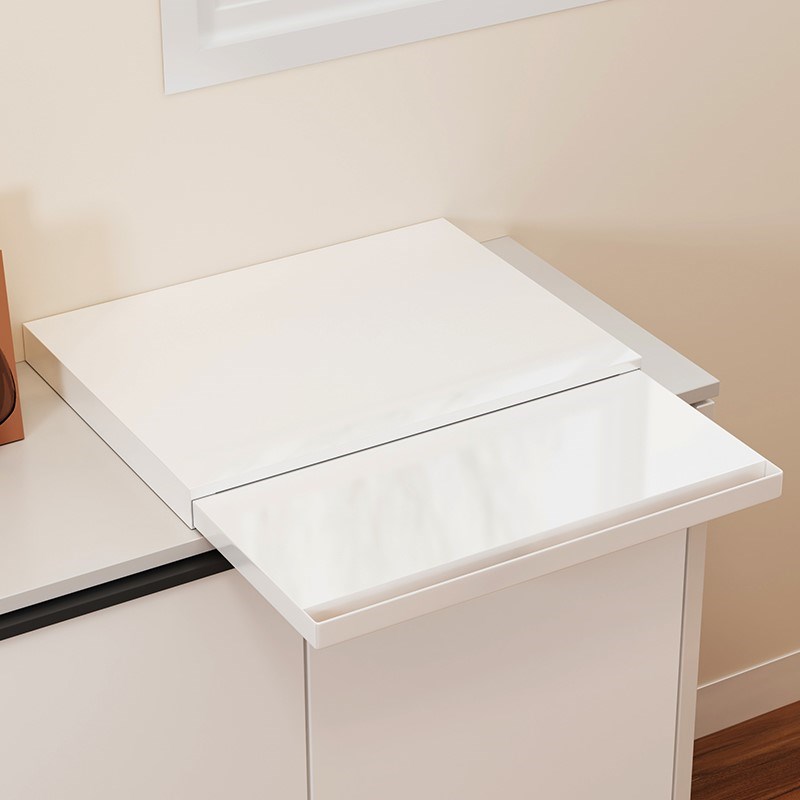 厨房桌面咖啡机置物架杯子水杯茶水间抽拉托盘隔板台小家电微波炉