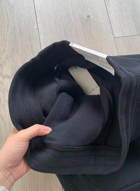 弹力压胶拉链空气层棉休闲运动裤男士束脚慢跑休闲长裤805163