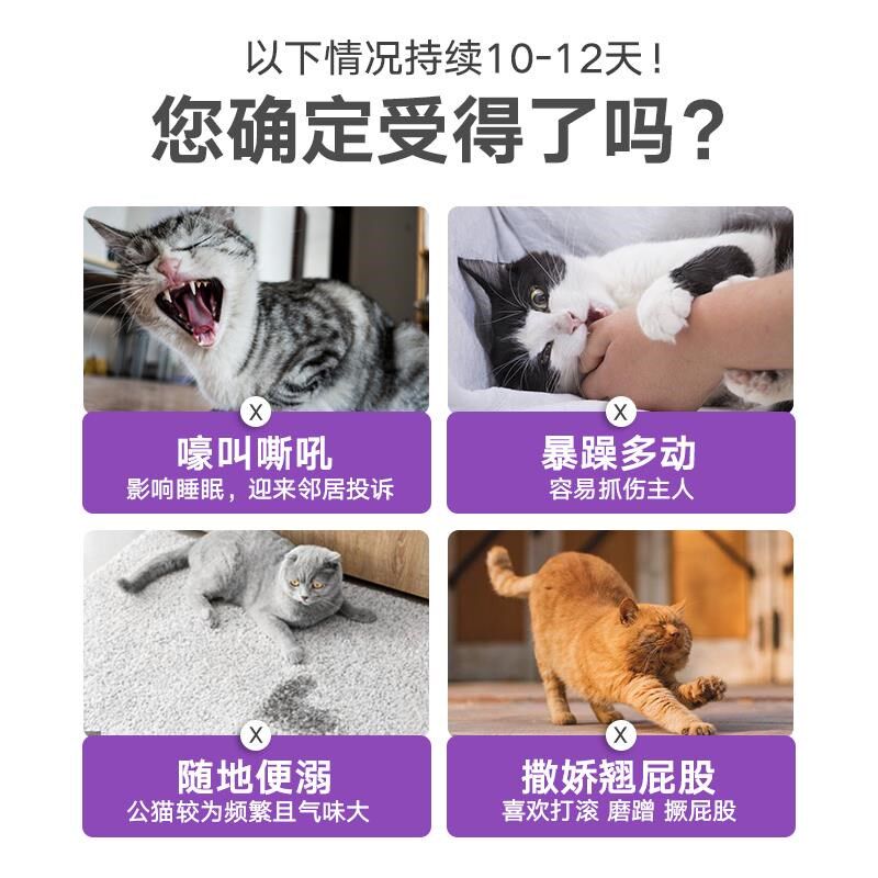 母猫安猫咪抑情粉母猫专用缓解发情期闹猫叫抑情片公猫乱尿喵禁静