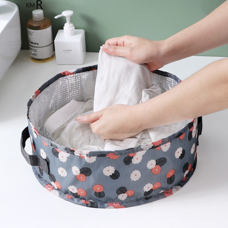大号便携式可折叠盆户外水盆旅行泡脚袋洗衣盆出差洗脸盆洗脚水桶