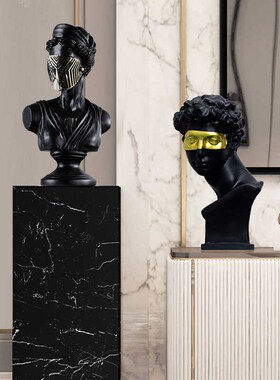 大卫雕塑摆件玻璃钢抽象人物别墅会所酒店大堂落地艺术装饰品雕像