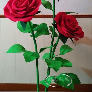 大型EVA仿真玫瑰花婚庆照相馆美陈场景布置家居商场橱窗摆件落地