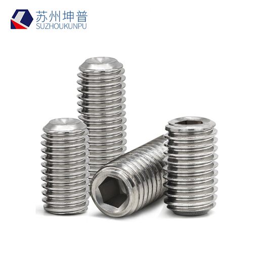 DIN916紧定螺丝无头螺丝304不锈钢顶丝凹端基米螺钉止付螺丝M2-M6