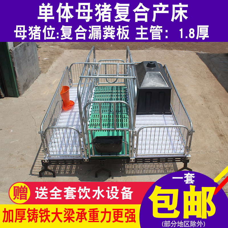 母猪产床保育两用分娩单双一体热镀锌限位定位栏漏粪板养殖场设备