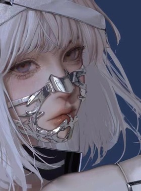 万圣节新款面饰机械血刃面具异形蜘蛛鼻饰舞会聚会Paty道具