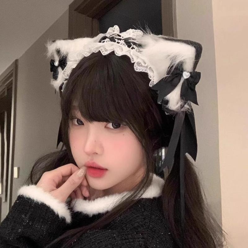 蓝色洛丽塔cos猫耳朵发箍lolita