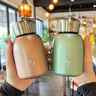 保温杯女2023新款小巧迷你便携304不锈钢水杯简约随手杯300ml杯子
