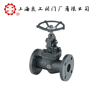 上海良工阀门A105锻钢截止阀J41H 16C高温高压蒸汽导热油法兰焊接