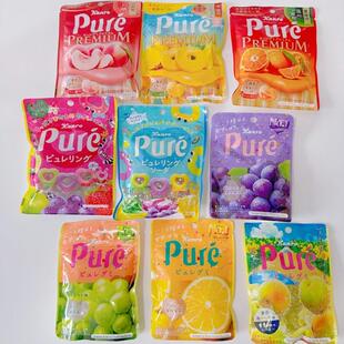 新货日本pure心形果汁夹心软糖水果口味爱心糖果儿童零食人气
