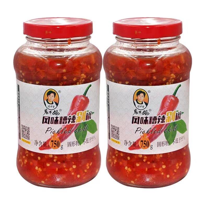 老干妈风味糟辣剁椒750g/瓶实惠方便速食炒菜炒饭蘸食拌面