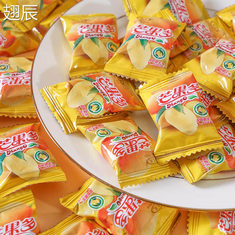 新日期鸿茂芒果爱芒果多芒果味软糖338g袋装买一送一广东旅游特产