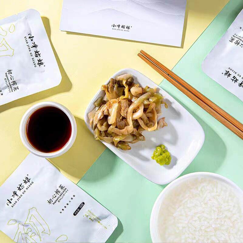 新货小净姑娘初心榨菜50gx12袋脆嫩爽口清淡素食咸菜佐菜下饭重庆