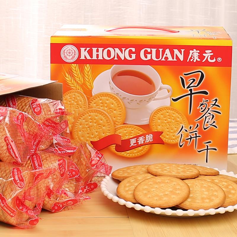 新货早餐饼干1000g箱/5包