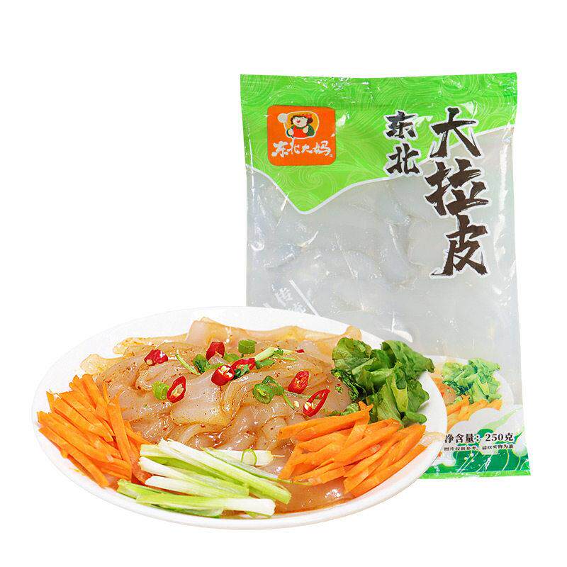 东北大妈东北大拉皮凉拌粉皮水晶拉皮250g*10袋火锅凉拌菜速食品