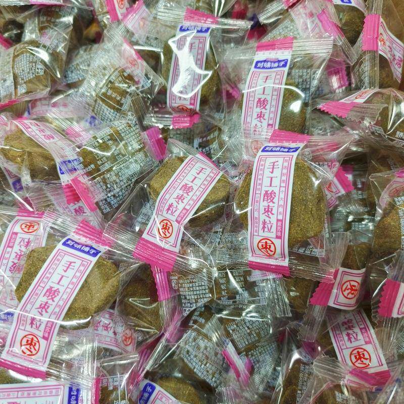 无核酸枣饼紫苏味有核紫苏酸枣粒五眼果湖南特产500g酸枣糕粑粑