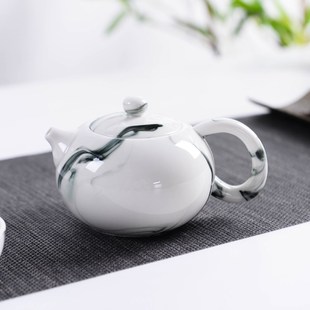 过滤冲茶功夫单品壶 陶瓷茶壶 西施壶 泡茶壶 家用泡茶器水墨茶壶