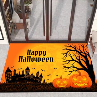 饰可定制 万圣节halloween地毯南瓜地垫派对氛围水晶绒家用客厅装
