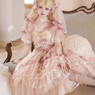 黛安蔷薇Lolita短款连衣裙礼服花嫁lo裙生日礼服公主裙