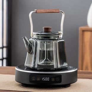 戈米煮茶器玻璃烧水壶蒸煮茶壶电陶炉白茶家用茶具养生煮茶炉套装