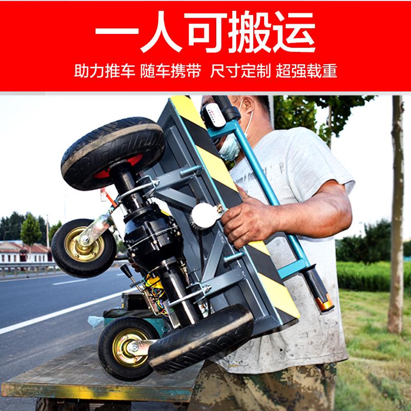 折叠电动平板车便携拖车拉瓷砖拉货车进电梯小型搬运车工地小推车