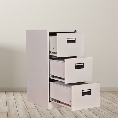 钢制四抽卡箱A4FC挂劳柜带锁抽屉式文件存放柜二三四斗资料柜