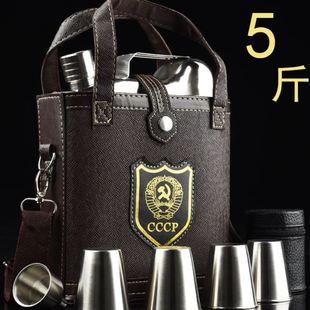 便携304不锈钢酒壶5斤3斤10斤加厚316随身酒桶酒具