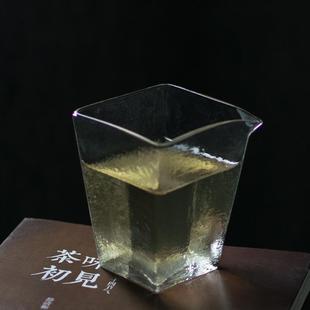 高硼硅耐热玻璃四方公道杯功夫茶具家用匀杯办公茶器手抓分茶器