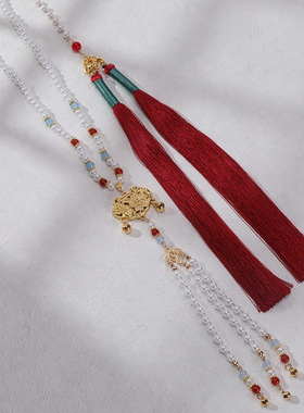 汉服古风仿珍珠璎珞一世安项链