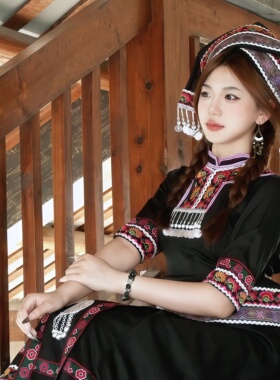 新款广西壮族少数民族三月三成人女服装苗族苗疆舞蹈表演演出舞服