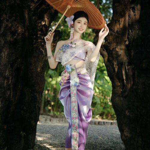 新款西双版纳傣族服装传统服装修身高级感套装民族风成人女 - 封面