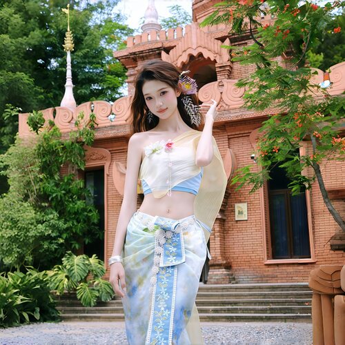 新款超仙小清新西双版纳傣族服装